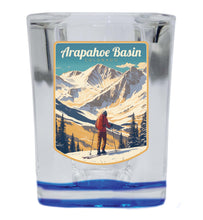 Load image into Gallery viewer, Arapahoe Basin Design A Souvenir 2 Ounce Shot Glass Square
