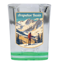 Load image into Gallery viewer, Arapahoe Basin Design A Souvenir 2 Ounce Shot Glass Square
