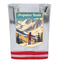Load image into Gallery viewer, Arapahoe Basin Design A Souvenir 2 Ounce Shot Glass Square
