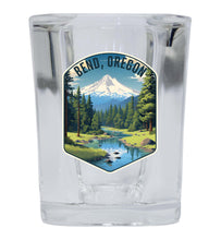 Load image into Gallery viewer, Bend Oregon Design B Souvenir 2 Ounce Shot Glass Square
