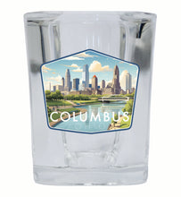 Load image into Gallery viewer, Columbus Ohio Daytime Cityscape Design Souvenir 2 Ounce Shot Glass Square
