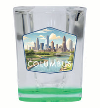 Load image into Gallery viewer, Columbus Ohio Daytime Cityscape Design Souvenir 2 Ounce Shot Glass Square
