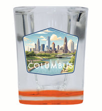 Load image into Gallery viewer, Columbus Ohio Daytime Cityscape Design Souvenir 2 Ounce Shot Glass Square
