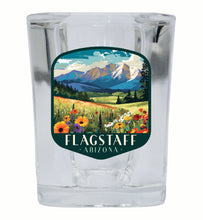 Load image into Gallery viewer, Flagstaff Arizona Design C Souvenir 2 Ounce Shot Glass Square
