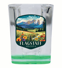 Load image into Gallery viewer, Flagstaff Arizona Design C Souvenir 2 Ounce Shot Glass Square
