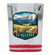 Load image into Gallery viewer, Flagstaff Arizona Design C Souvenir 2 Ounce Shot Glass Square
