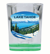 Load image into Gallery viewer, Lake Tahoe Ski Design D Souvenir 2 Ounce Shot Glass Square
