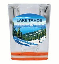 Load image into Gallery viewer, Lake Tahoe Ski Design D Souvenir 2 Ounce Shot Glass Square
