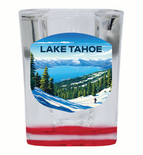 Load image into Gallery viewer, Lake Tahoe Ski Design D Souvenir 2 Ounce Shot Glass Square
