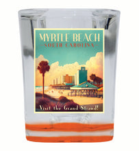 Load image into Gallery viewer, Myrtle Beach South Carolina Design A Souvenir 2 Ounce Shot Glass Square
