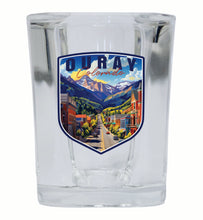 Load image into Gallery viewer, Ouray Colorado Town Design Souvenir 2 Ounce Shot Glass Square
