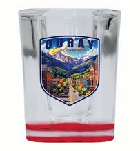 Load image into Gallery viewer, Ouray Colorado Town Design Souvenir 2 Ounce Shot Glass Square

