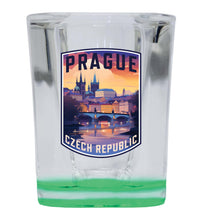 Load image into Gallery viewer, Prague Czech Republic Design B Souvenir 2 Ounce Shot Glass Square
