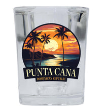 Load image into Gallery viewer, Punta Cana Dominican Republic Design E Souvenir 2 Ounce Shot Glass Square
