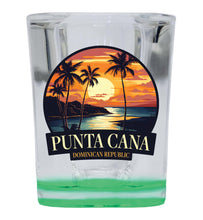 Load image into Gallery viewer, Punta Cana Dominican Republic Design E Souvenir 2 Ounce Shot Glass Square
