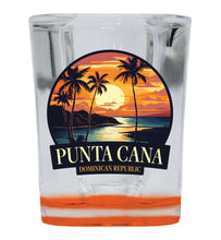 Load image into Gallery viewer, Punta Cana Dominican Republic Design E Souvenir 2 Ounce Shot Glass Square
