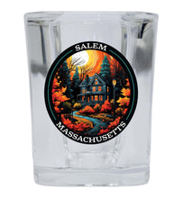 Load image into Gallery viewer, Salem Massachussettes Design B Souvenir 2 Ounce Shot Glass Square
