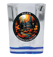 Load image into Gallery viewer, Salem Massachussettes Design B Souvenir 2 Ounce Shot Glass Square
