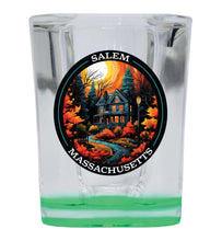 Load image into Gallery viewer, Salem Massachussettes Design B Souvenir 2 Ounce Shot Glass Square

