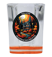 Load image into Gallery viewer, Salem Massachussettes Design B Souvenir 2 Ounce Shot Glass Square
