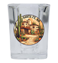 Load image into Gallery viewer, Santa Fe New Mexico Design D Souvenir 2 Ounce Shot Glass Square
