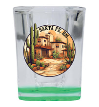 Load image into Gallery viewer, Santa Fe New Mexico Design D Souvenir 2 Ounce Shot Glass Square
