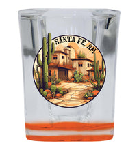 Load image into Gallery viewer, Santa Fe New Mexico Design D Souvenir 2 Ounce Shot Glass Square
