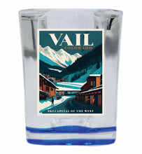Load image into Gallery viewer, Vail Colorado Design B Souvenir 2 Ounce Shot Glass Square
