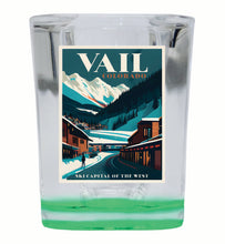 Load image into Gallery viewer, Vail Colorado Design B Souvenir 2 Ounce Shot Glass Square
