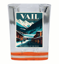 Load image into Gallery viewer, Vail Colorado Design B Souvenir 2 Ounce Shot Glass Square
