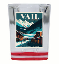 Load image into Gallery viewer, Vail Colorado Design B Souvenir 2 Ounce Shot Glass Square
