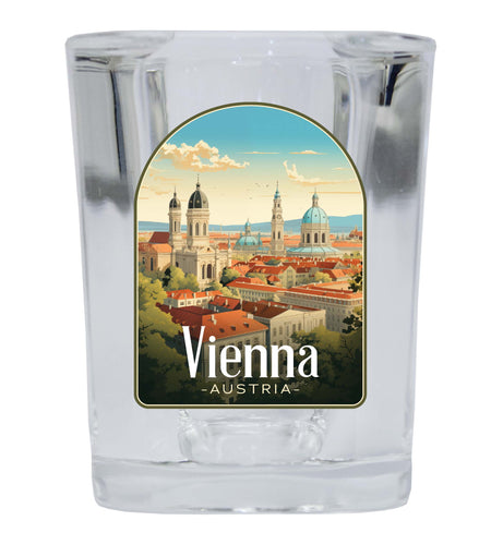 Vienna Austria Design A Souvenir 2 Ounce Shot Glass Square Single