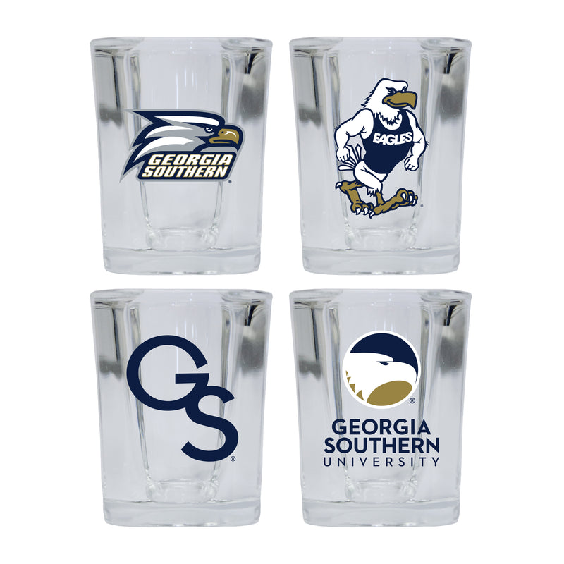 Georgia Southern Eagles Set of 4 Shot Glasses with School Design, Officially Licensed Glassware 