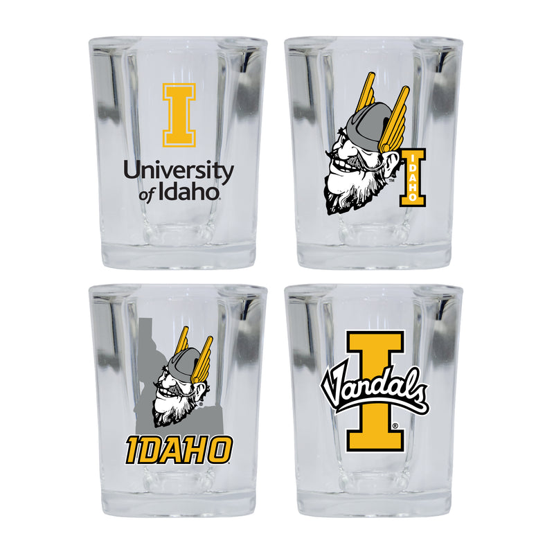 Idaho Vandals Set of 4 Shot Glasses with School Design, Officially Licensed Glassware 