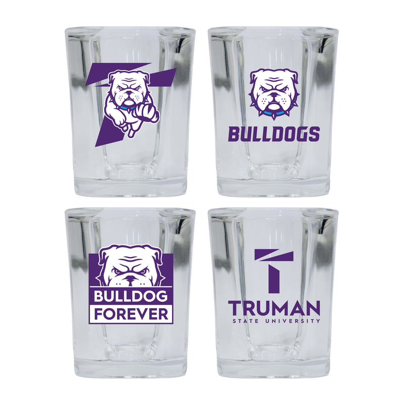 Truman State University Set of 4 Shot Glasses with School Design, Officially Licensed Glassware 