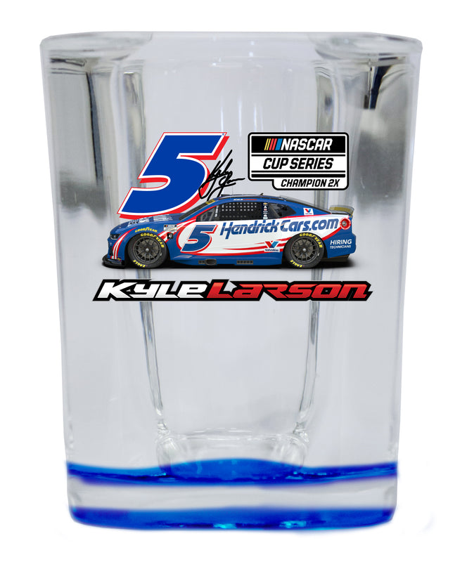 Kyle Larson 2X Champ #5 Nascar Offic. Licensed 2 oz Square Shot Glass