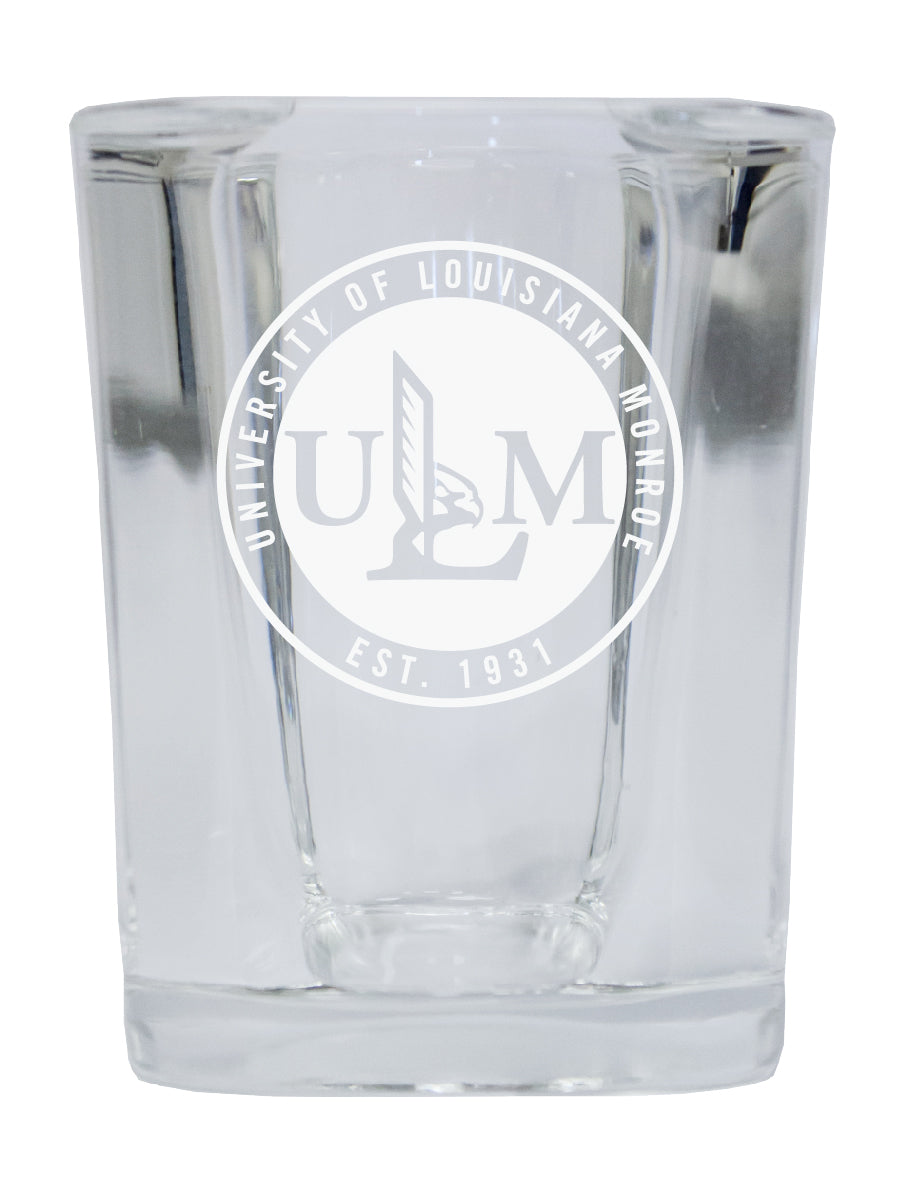 University of Louisiana Monroe NCAA Collector's Edition 2oz Square Shot Glass - Laser Etched Logo 