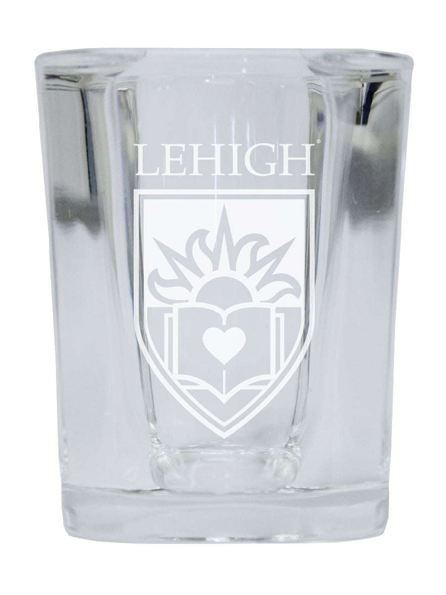 Lehigh University Mountain Hawks 2 Ounce Shot Glass Square Officially Licensed Collegiate Product 
