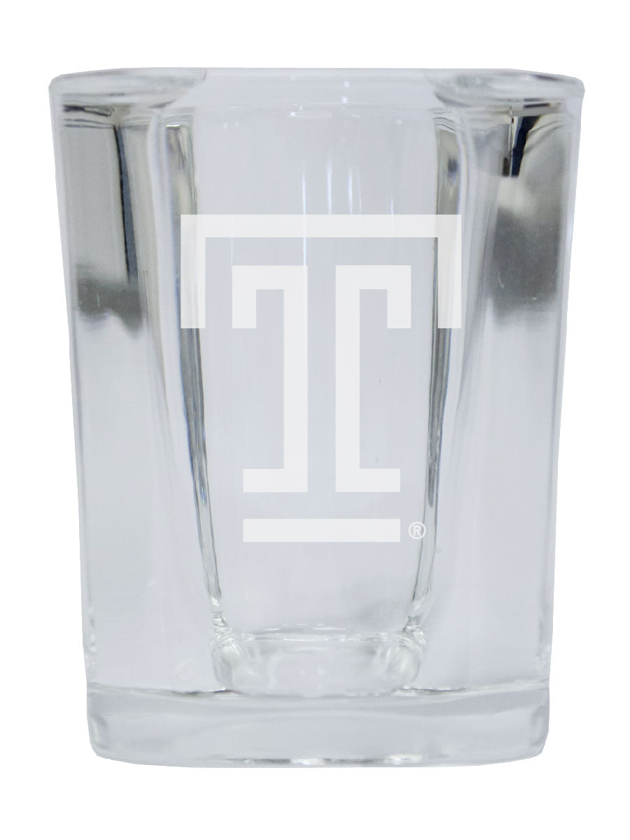 Temple University 2 Ounce Shot Glass Square Officially Licensed Collegiate Product 