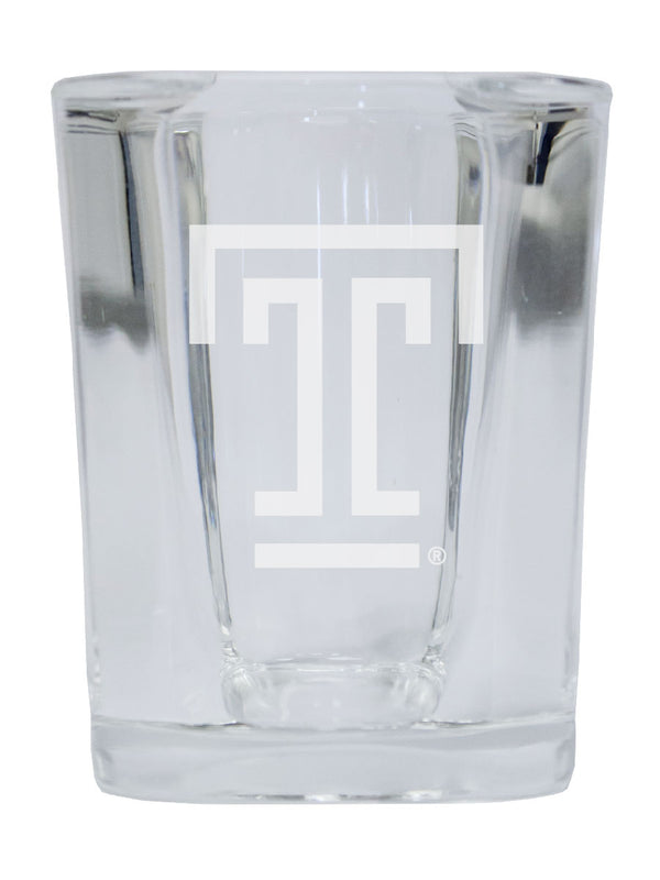 Temple University 2 Ounce Shot Glass Square Officially Licensed Collegiate Product 