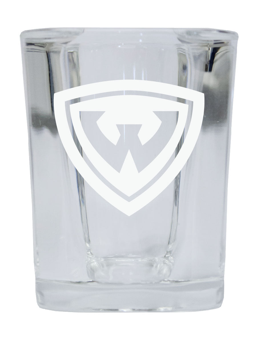 Wayne State 2 Ounce Shot Glass Square Officially Licensed Collegiate Product 
