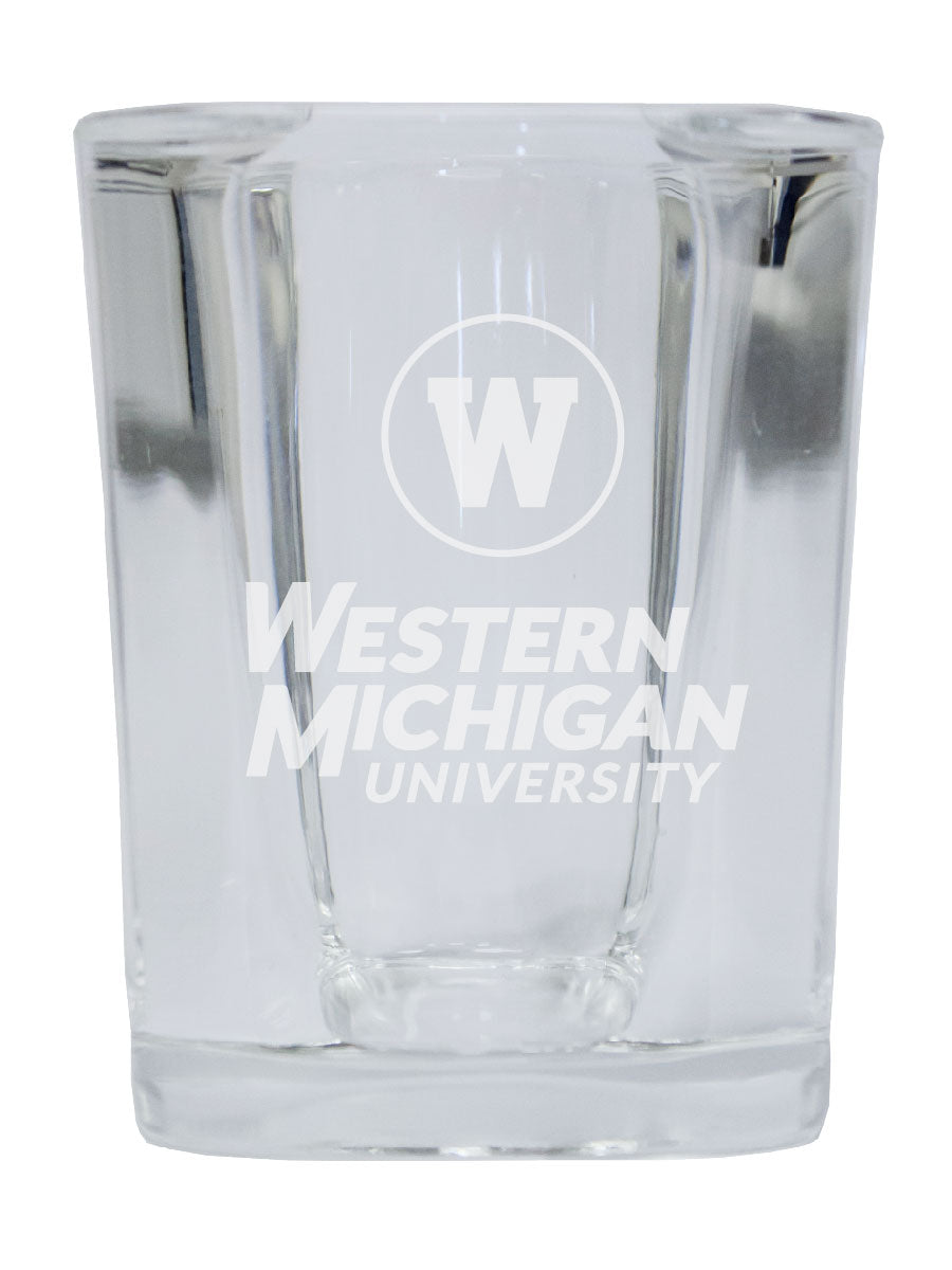 Western Michigan University 2 Ounce Shot Glass Square Officially Licensed Collegiate Product 