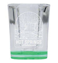 Load image into Gallery viewer, Hot Springs Arkansas Souvenir 2 Ounce Engraved Shot Glass Square
