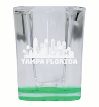 Load image into Gallery viewer, Tampa Florida Souvenir 2 Ounce Engraved Shot Glass Square
