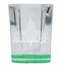 Load image into Gallery viewer, Washington DC Engraving2 Souvenir 2 Ounce Engraved Shot Glass Square
