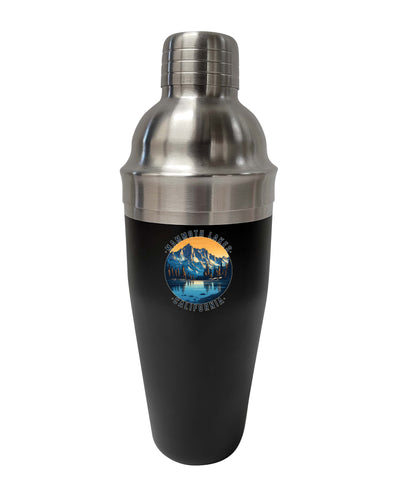 Mammoth Lakes California Design B Souvenir 24 oz Stainless Steel Cocktail Shaker Black Single
