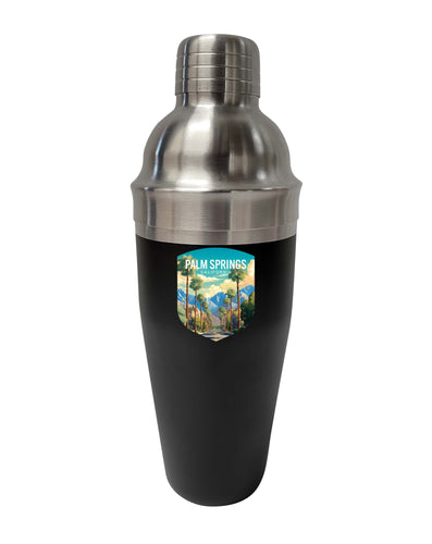 Palm Springs California Design A Souvenir 24 oz Stainless Steel Cocktail Shaker Black Single