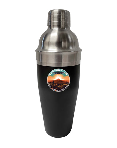 Roswell New Mexico Design A Souvenir 24 oz Stainless Steel Cocktail Shaker Black Single