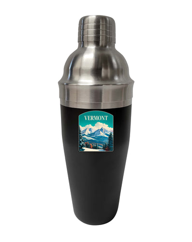 Vermont Design A Souvenir 24 oz Stainless Steel Cocktail Shaker Black 2-Pack