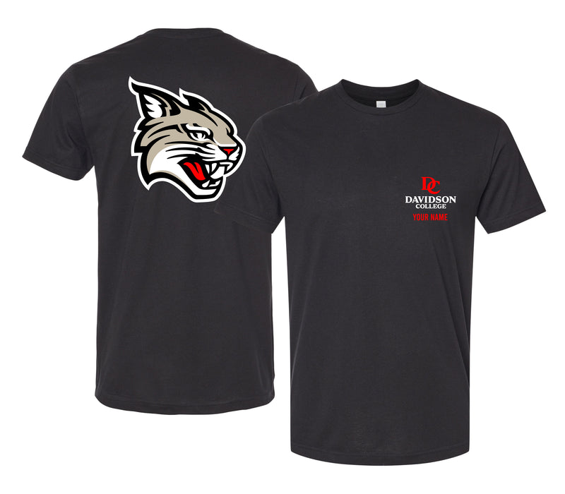 Davidson College Offic. Licensed Custom Unisex T-Shirt – Left Chest and Large Back Ripple Design XS